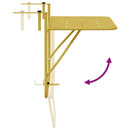 vidaXL Függő erkélyasztal Arany 60 x 39 x 65 cm Acél