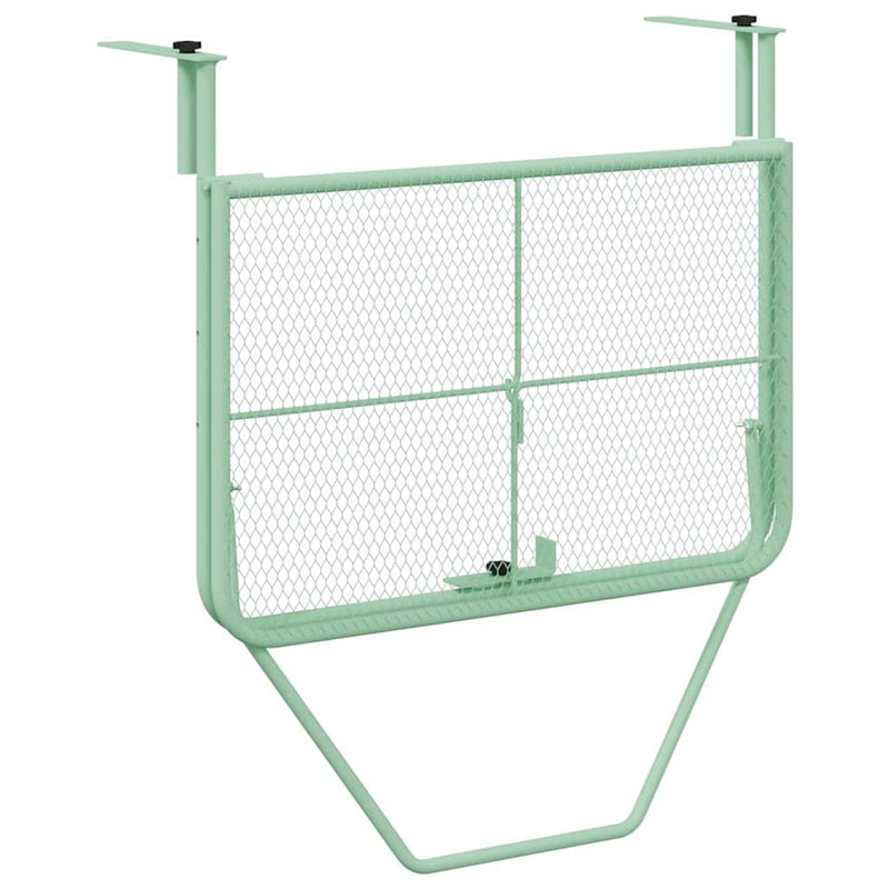 vidaXL Függő erkélyasztal Menta zöld 60 x 39 x 65 cm Acél