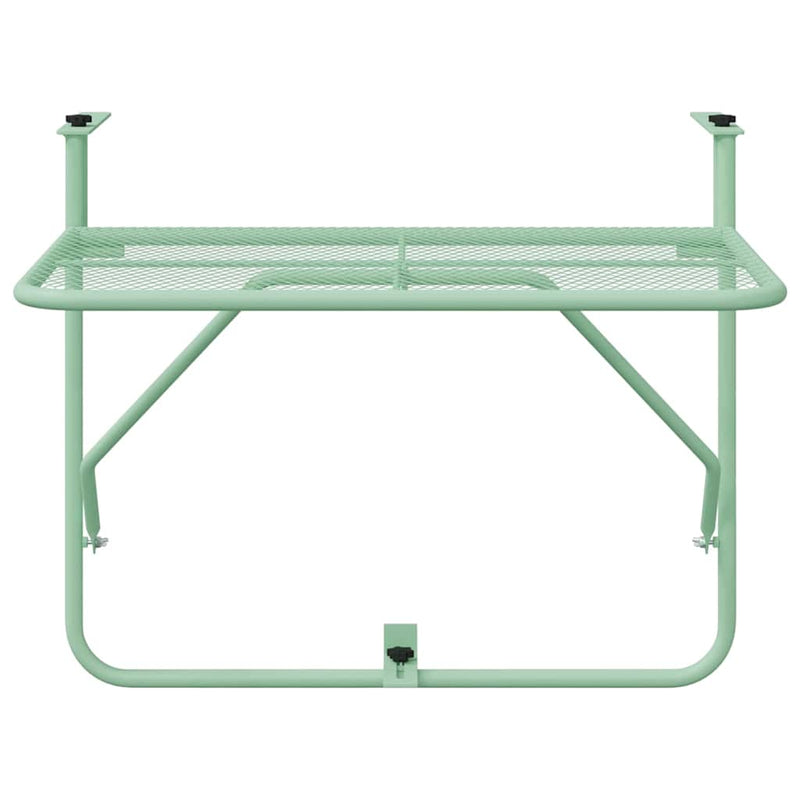 vidaXL Függő erkélyasztal Menta zöld 60 x 39 x 65 cm Acél
