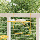 vidaXL Függő erkélyasztal Mustár 60 x 39 x 65 cm Acél