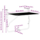 vidaXL Függő erkélyasztal Mustár 60 x 39 x 65 cm Acél