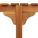 vidaXL Kerek kültéri pezsgőfürdő környezet Barna 252 x 112 x 55.5 cm