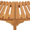 vidaXL Kerek kültéri pezsgőfürdő környezet Barna 252 x 112 x 55.5 cm