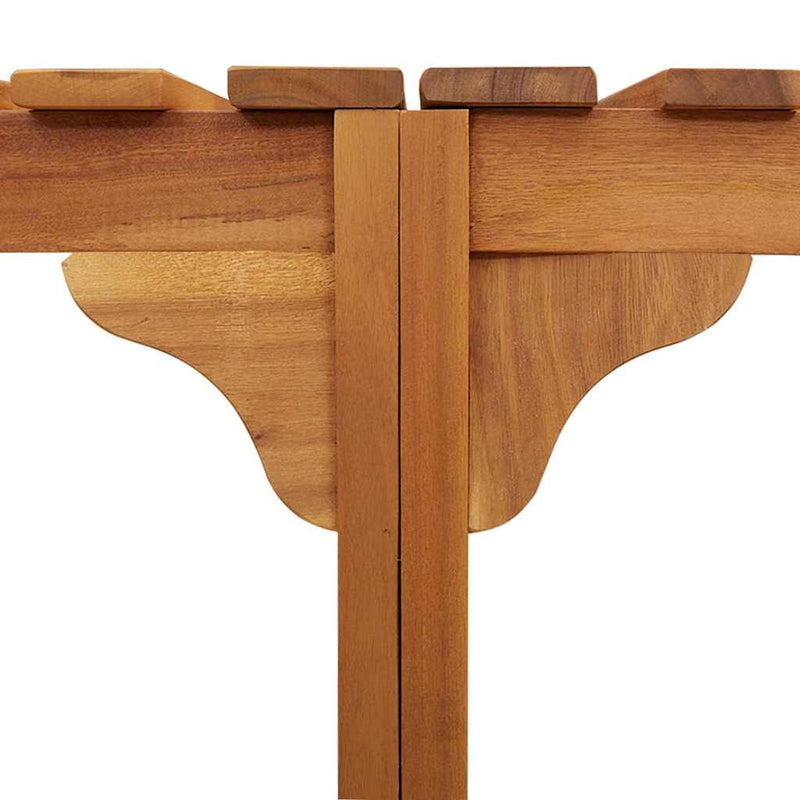 vidaXL Kerek kültéri pezsgőfürdő kerítés Barna 272 x 120 x 55.5 cm