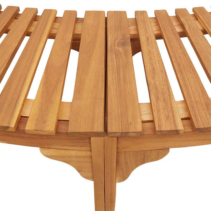 vidaXL Kerek kültéri pezsgőfürdő kerítés Barna 272 x 120 x 55.5 cm