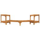 vidaXL Kerek kültéri pezsgőfürdő kerítés Barna 272 x 120 x 55.5 cm