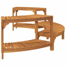 vidaXL Kerek kültéri pezsgőfürdő kerítés Barna 272 x 120 x 55.5 cm