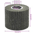 vidaXL Csiszoló hengerek 3 pcs Fekete 12 x 12 x 10 cm Syntetikus rost