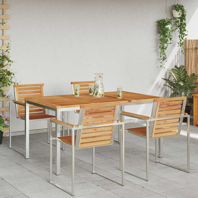 vidaXL KültériÉtkezőAsztal Barna 200x90x75 cm Szilárd teakfa