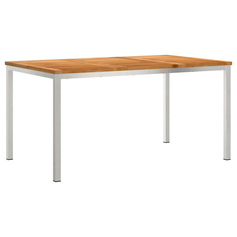 vidaXL KültériÉtkezőAsztal Barna 200x90x75 cm Szilárd teakfa
