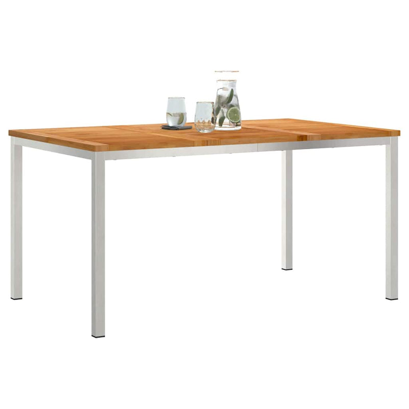vidaXL KültériÉtkezőAsztal Barna 200x90x75 cm Szilárd teakfa