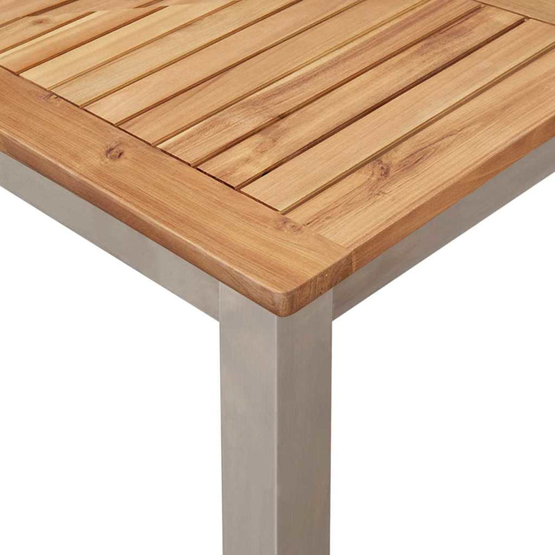 vidaXL KültériÉtkezőAsztal Barna 200x90x75 cm Szilárd teakfa