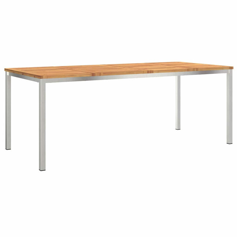 vidaXL KültériÉtkezőAsztal Barna 200x90x75 cm Szilárd teakfa