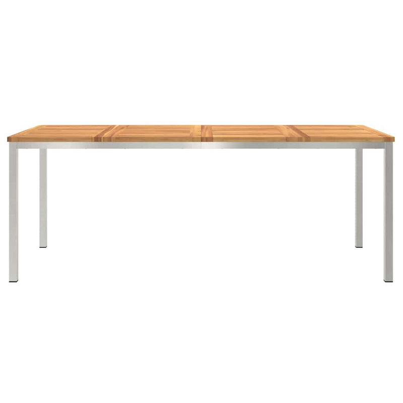 vidaXL KültériÉtkezőAsztal Barna 200x90x75 cm Szilárd teakfa