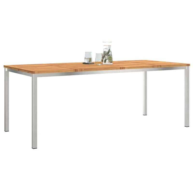 vidaXL KültériÉtkezőAsztal Barna 200x90x75 cm Szilárd teakfa
