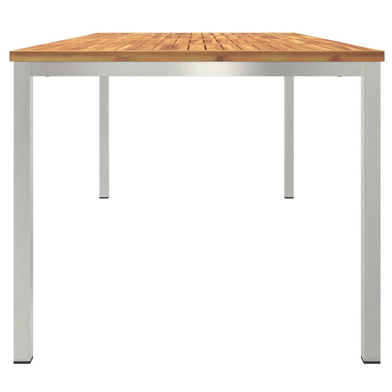 vidaXL KültériÉtkezőAsztal Barna 200x90x75 cm Szilárd teakfa