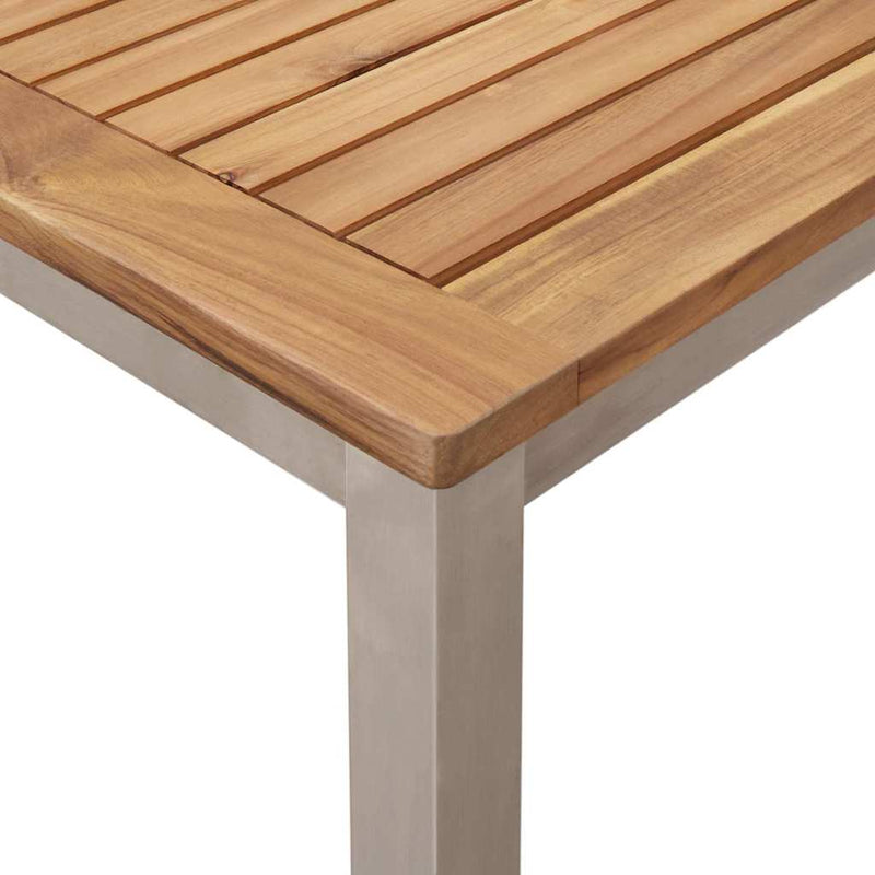 vidaXL KültériÉtkezőAsztal Barna 200x90x75 cm Szilárd teakfa