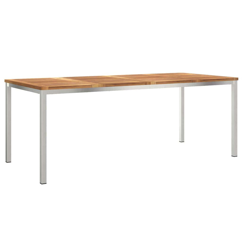 vidaXL KültériÉtkezőAsztal Barna 200x90x75 cm Szilárd teakfa