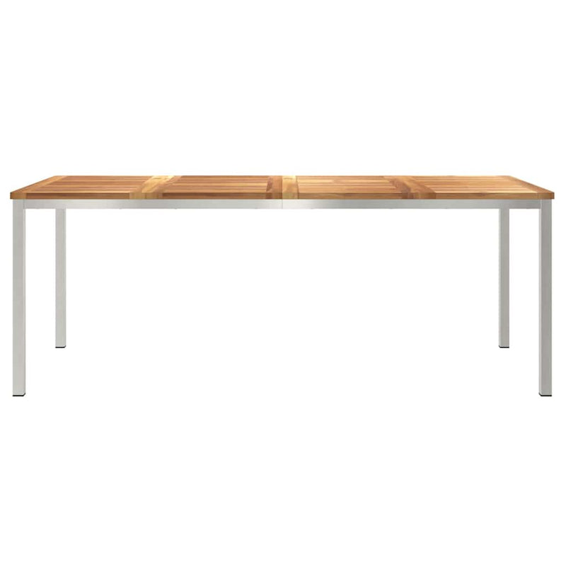 vidaXL KültériÉtkezőAsztal Barna 200x90x75 cm Szilárd teakfa