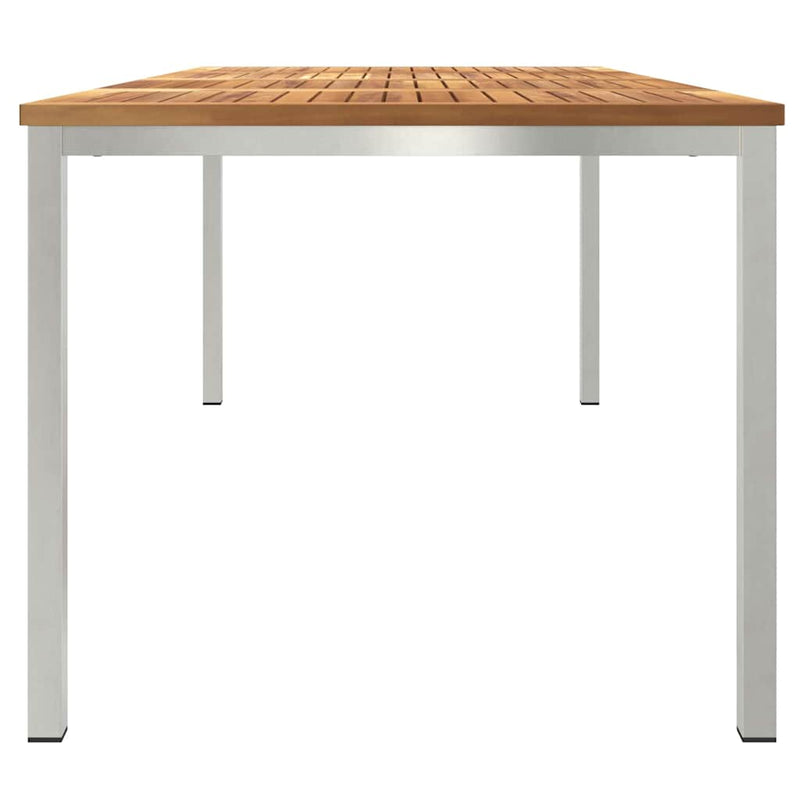 vidaXL KültériÉtkezőAsztal Barna 200x90x75 cm Szilárd teakfa