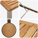 vidaXL Napozó 1-személy Barna 207 x 58 x 35cm Tömör akácfa