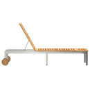 vidaXL Napozó 1-személy Barna 207 x 58 x 35cm Tömör akácfa