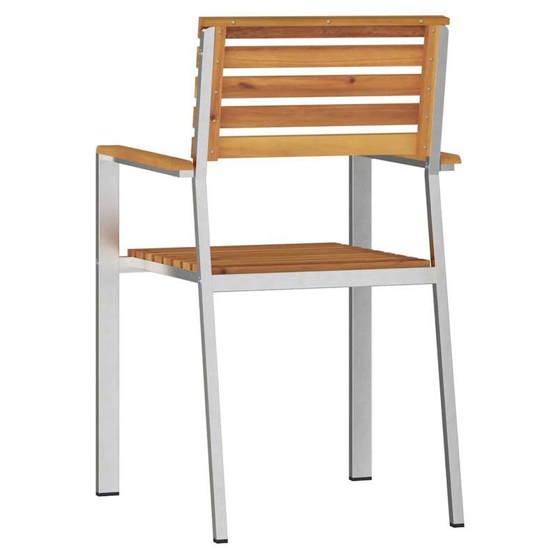 vidaXL Kerti Szék 2 pcs Barna 56 x 54.5 x 87 cm Tömör akácfa