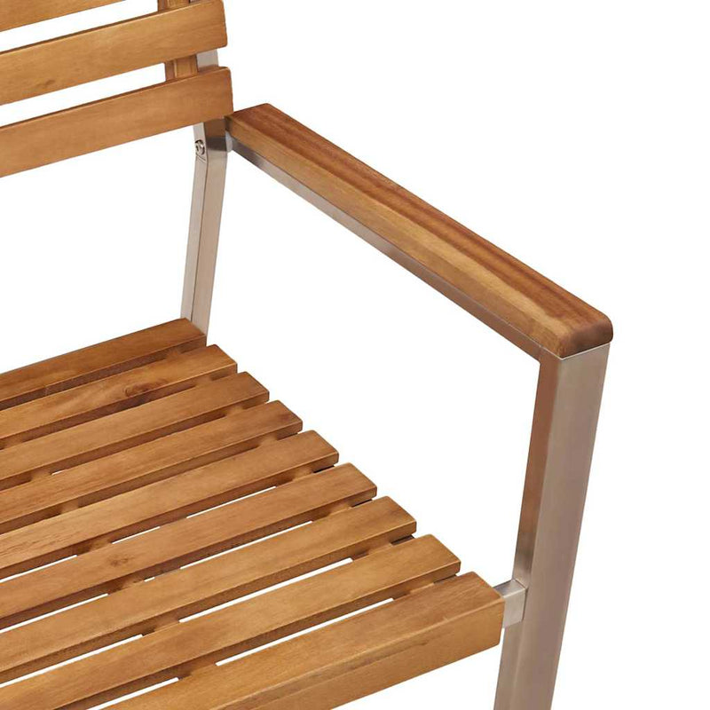 vidaXL Kerti Szék 4 pcs Barna 56 x 54.5 x 87 cm Tömör akácfa