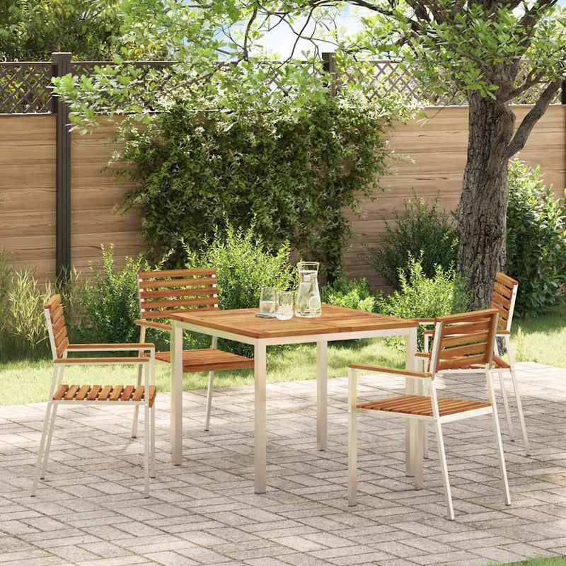 vidaXL Kerti Szék 4 pcs Barna 56 x 54.5 x 87 cm Tömör akácfa