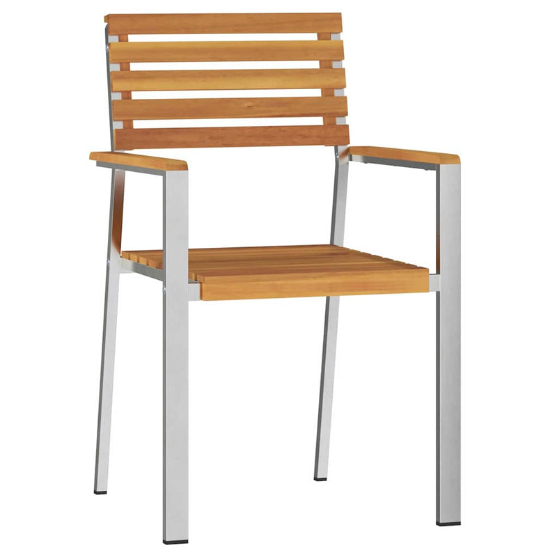 vidaXL Kerti Szék 4 pcs Barna 56 x 54.5 x 87 cm Tömör akácfa