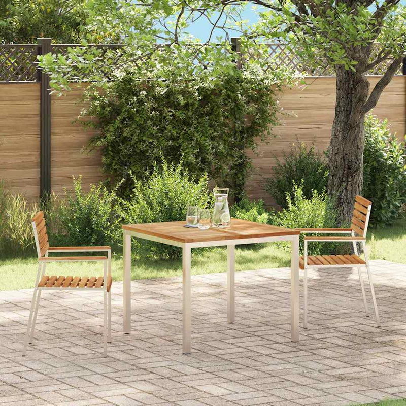 vidaXL Kerti Szék 2 pcs Barna 56 x 54.5 x 87 cm Tömör tíkfa