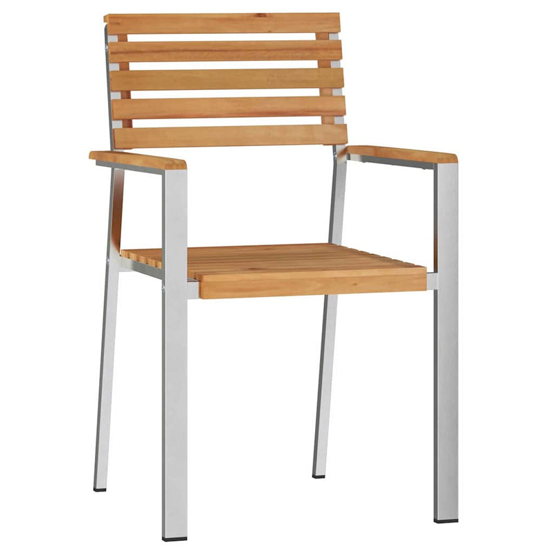 vidaXL Kerti Szék 2 pcs Barna 56 x 54.5 x 87 cm Tömör tíkfa