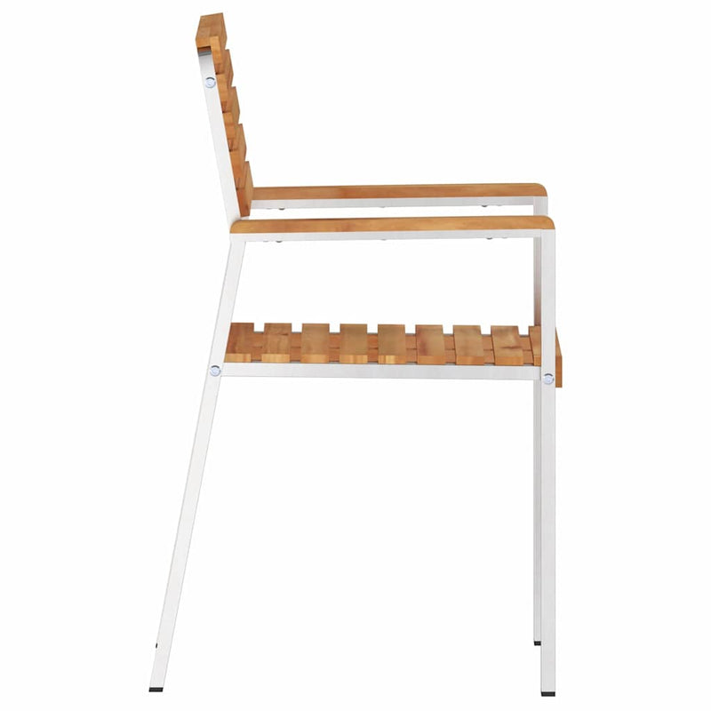 vidaXL Kerti Szék 2 pcs Barna 56 x 54.5 x 87 cm Tömör tíkfa