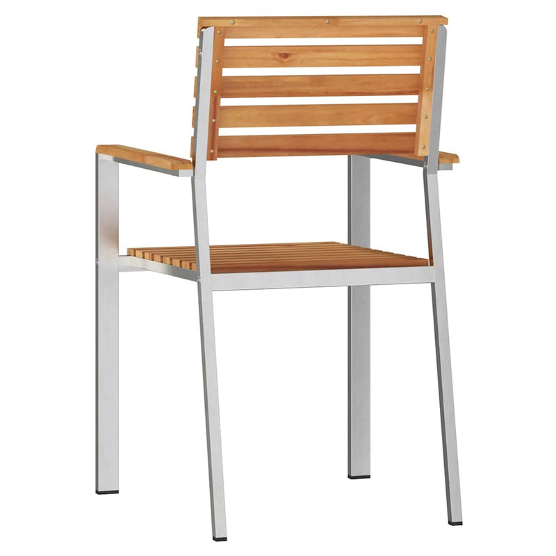 vidaXL Kerti Szék 4 pcs Barna 56 x 54.5 x 87 cm Tömör tíkfa