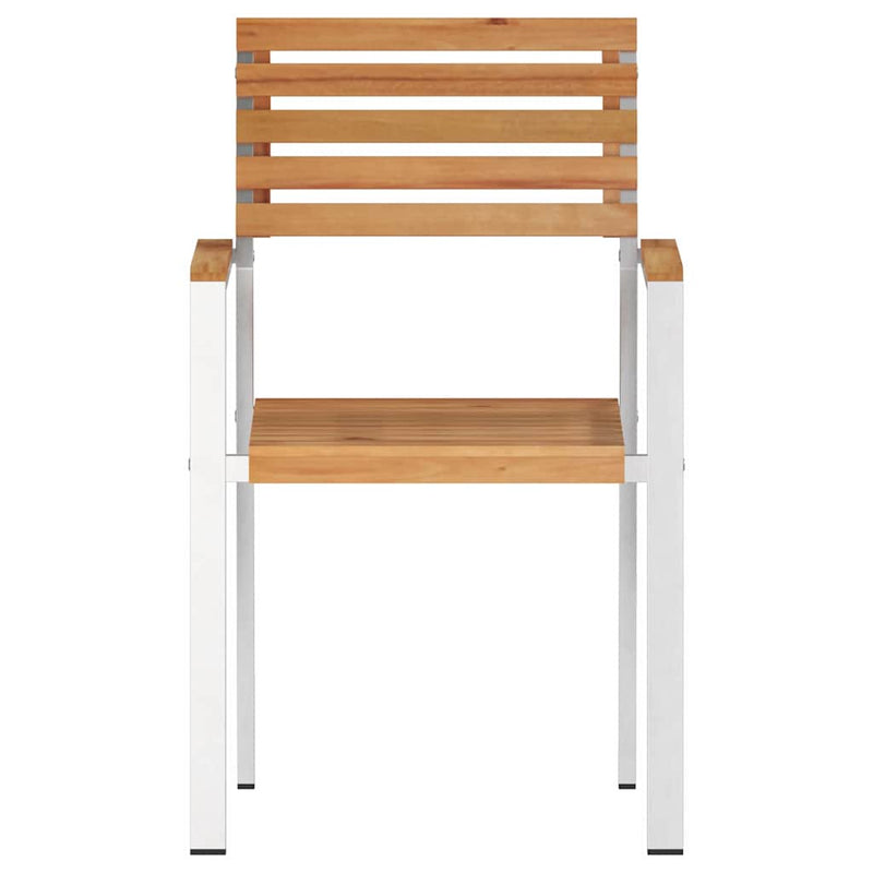 vidaXL Kerti Szék 4 pcs Barna 56 x 54.5 x 87 cm Tömör tíkfa