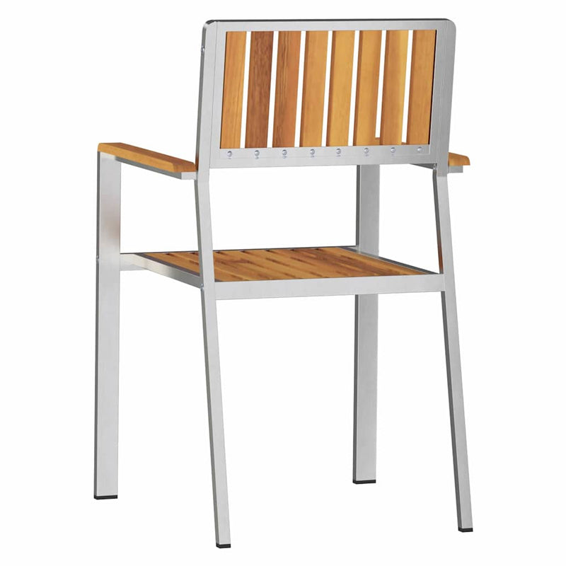 vidaXL Kerti Szék 2 pcs Barna 56 x 54.5 x 87 cm Tömör akácfa