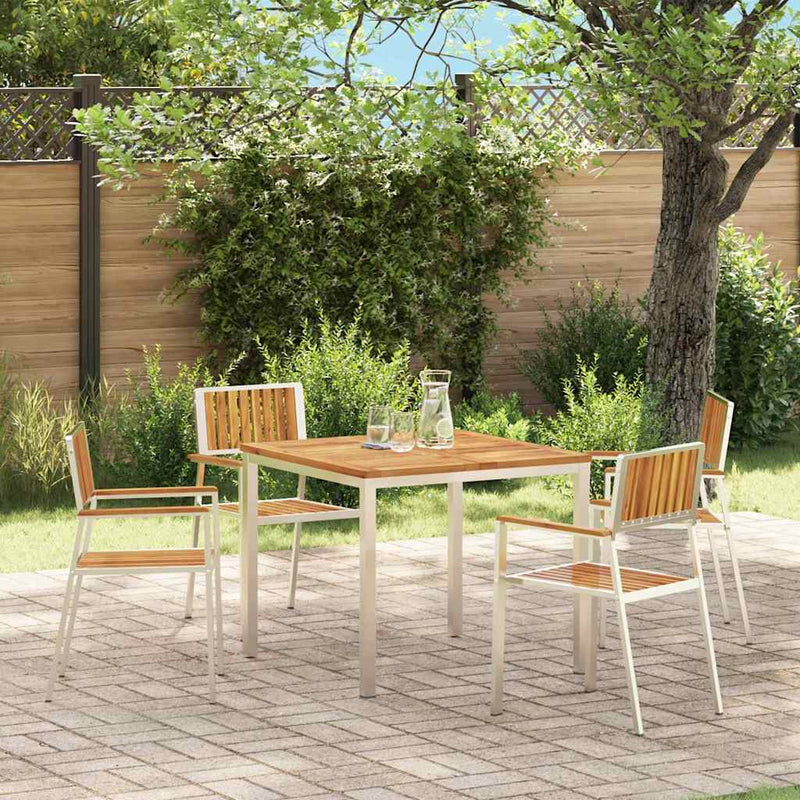 vidaXL Kerti Szék 4 pcs Barna 56 x 54.5 x 87 cm Tömör akácfa