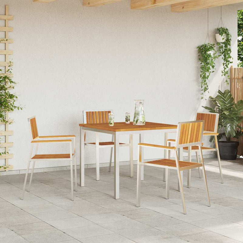 vidaXL Kerti Szék 4 pcs Barna 56 x 54.5 x 87 cm Tömör akácfa