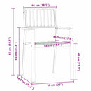 vidaXL KertSzék 4 pcs Barna 56x54,5x87cm Tömör akácfa