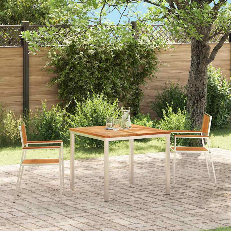 vidaXL Kerti Szék 2 pcs Barna 56 x 54.5 x 87 cm Tömör tíkfa