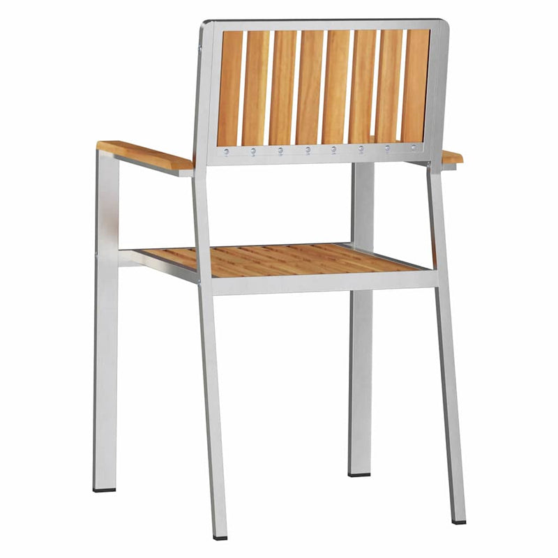 vidaXL Kerti Szék 2 pcs Barna 56 x 54.5 x 87 cm Tömör tíkfa