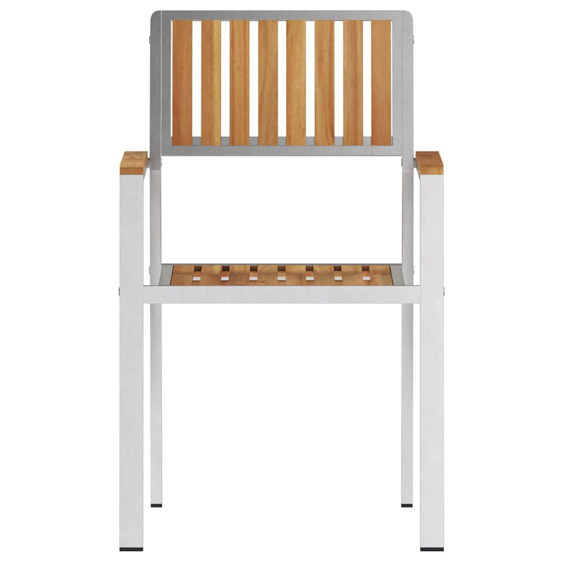 vidaXL Kerti Szék 2 pcs Barna 56 x 54.5 x 87 cm Tömör tíkfa