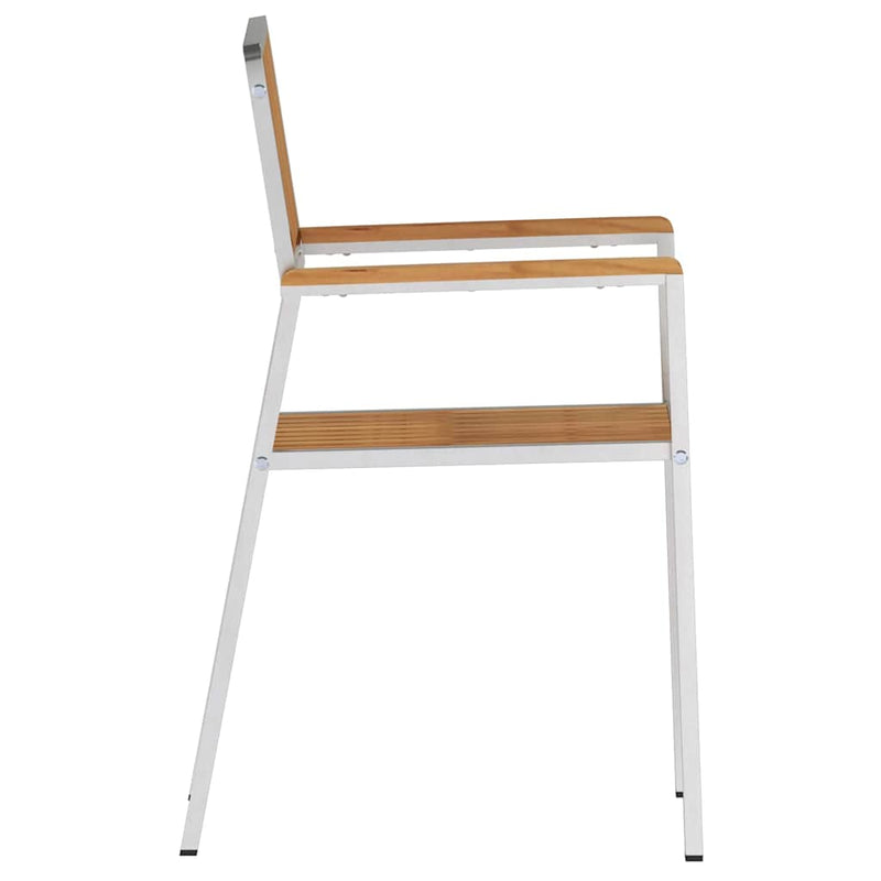 vidaXL Kerti Szék 2 pcs Barna 56 x 54.5 x 87 cm Tömör tíkfa