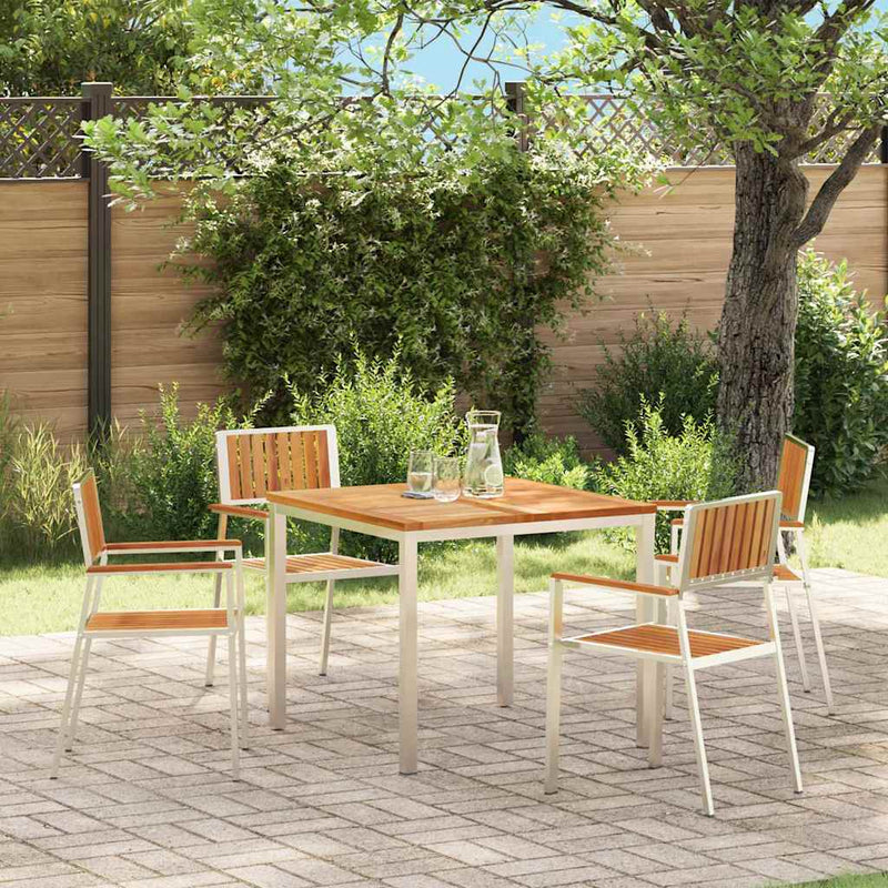 vidaXL Kerti Szék 4 pcs Barna 56 x 54.5 x 87 cm Tömör tíkfa