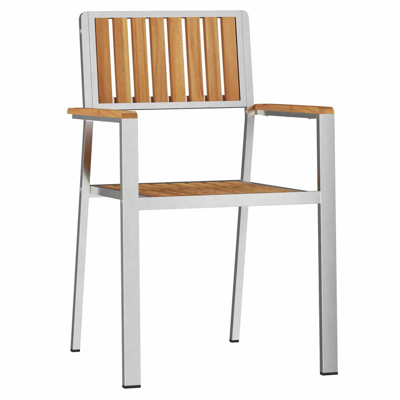 vidaXL Kerti Szék 4 pcs Barna 56 x 54.5 x 87 cm Tömör tíkfa