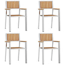 vidaXL KertSzék 4 pcs Barna 56x54,5x87cm Tömör teakfa