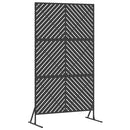 vidaXL Magánszféra Képernyő 100 x 50 x 180 cm Acél Fekete