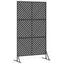 vidaXL Magánszféra Képernyő 100 x 50 x 180 cm Acél Fekete