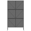 vidaXL Magánszféra Képernyő 100 x 50 x 180 cm Acél Fekete