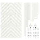 vidaXL Magánszféra Képernyő Fehér Acél